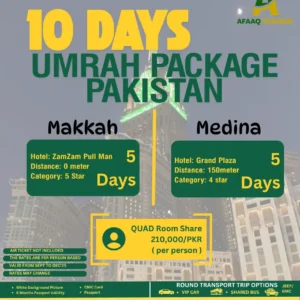 10 days luxury umrah package from Pakistan