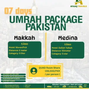 luxury 7 Days Umrah Package from Pakistan 2025