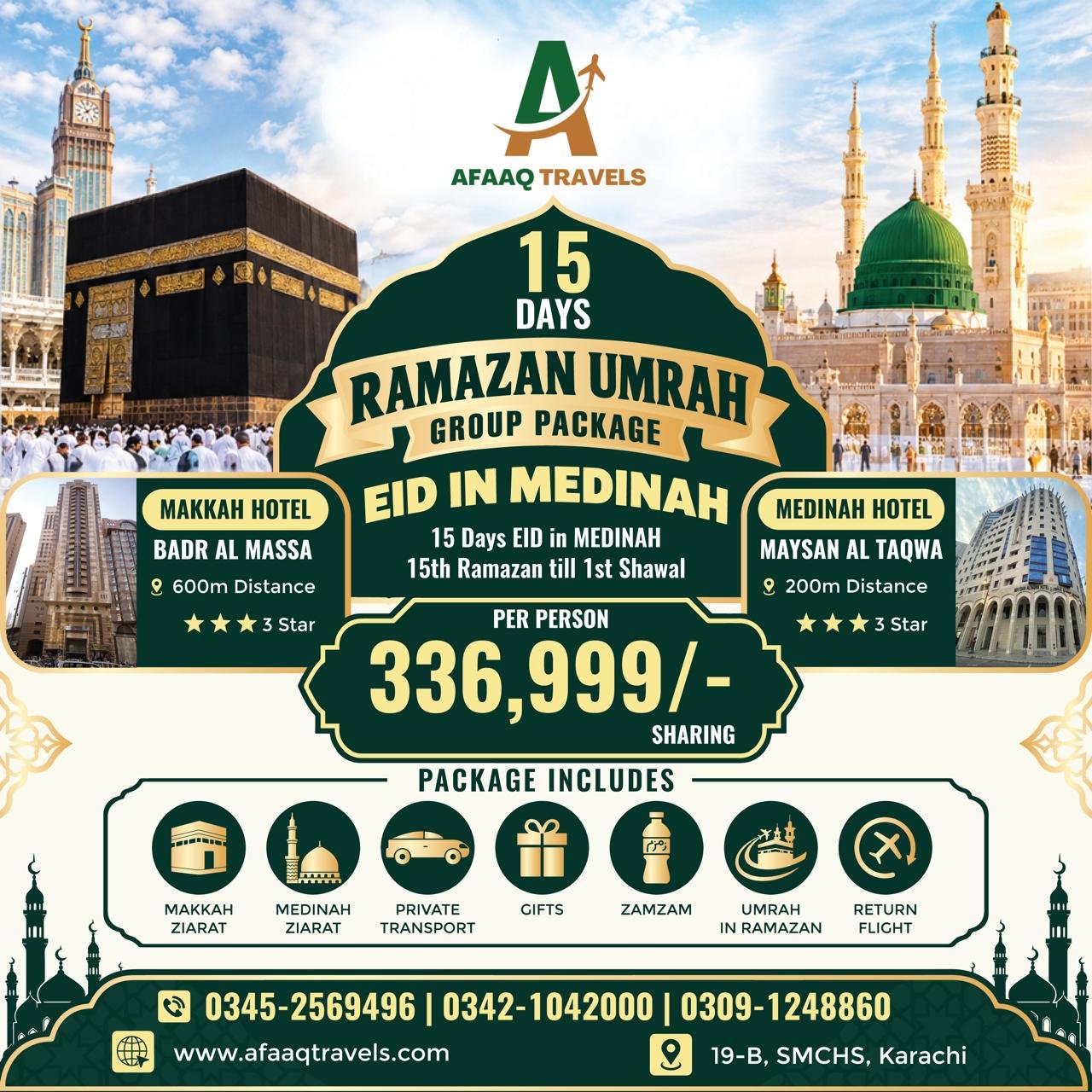 15 Days Ramzan Umrah Group Package 2027 Eid in Madinah