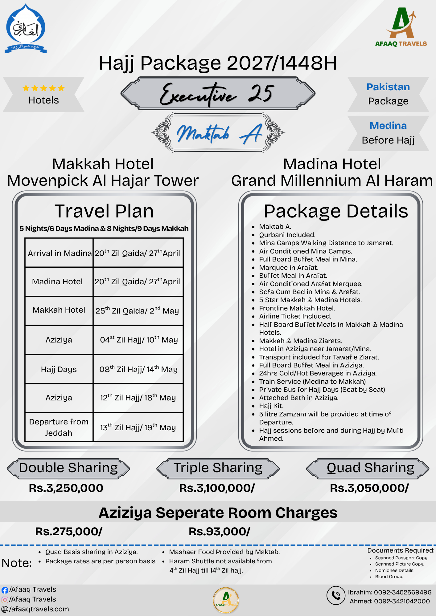 25 Days Executive Luxury Maktab A Hajj Package 2027